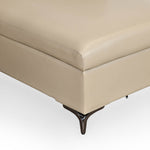 Infinia 3 Seater Leatherette Sofa with Left Lounger and Rectangle Console- Beige