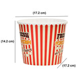 Plastic 2000 ml Pop Corn Snack Tub- Red