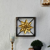 Nilkamal Floral Plaque Frame Wall Decor (Gold)