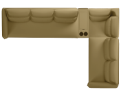 Infinia 3+2+1 Seater Leatherette Sofa Set with Left Corner Sofa and Rectangle Console- Beige