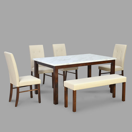 Roxbury 1+4+Bench Dining Kit (Oak)