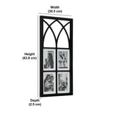 4 Pics Collage Gothic Photo Frame- Black, 4 X 6 Inch