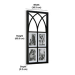 4 Pics Collage Gothic Photo Frame- Black, 4 X 6 Inch