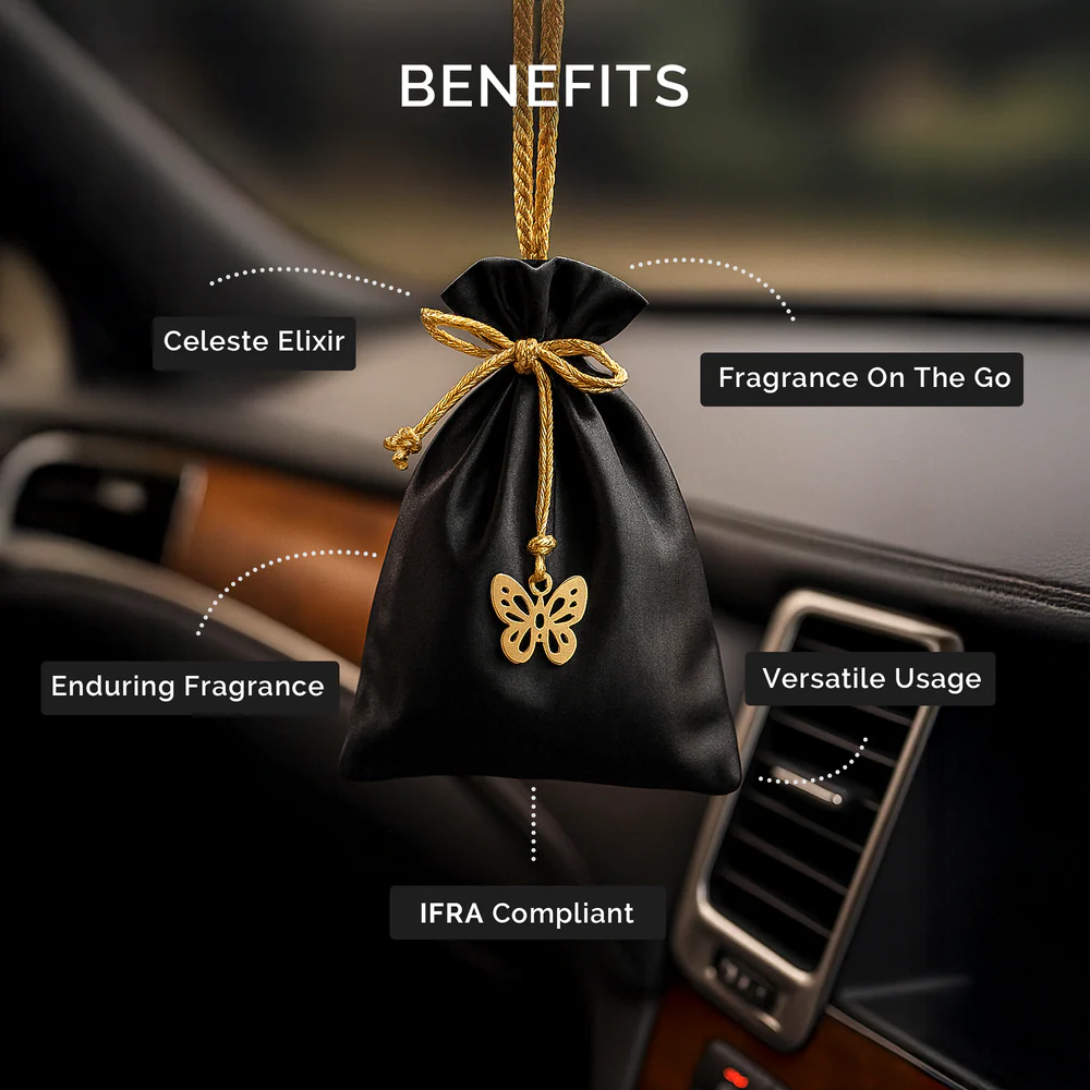 Iris Celeste Black Oudh Fragrance Pouch