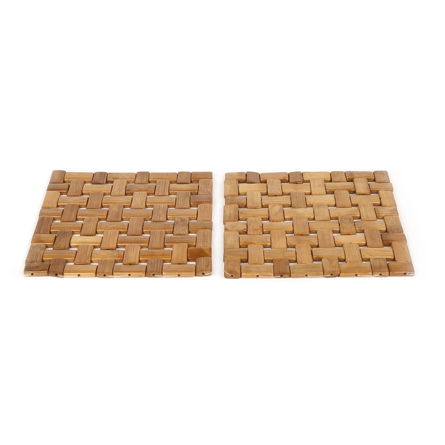 Criss Cross Bamboo Trivet Set of 2- Brown