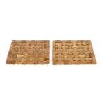 Criss Cross Bamboo Trivet Set of 2- Brown
