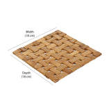 Criss Cross Bamboo Trivet Set of 2- Brown