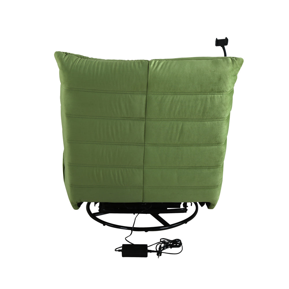 Adore 1 Seater Rocker & Swivel Electric Recliner- Olive