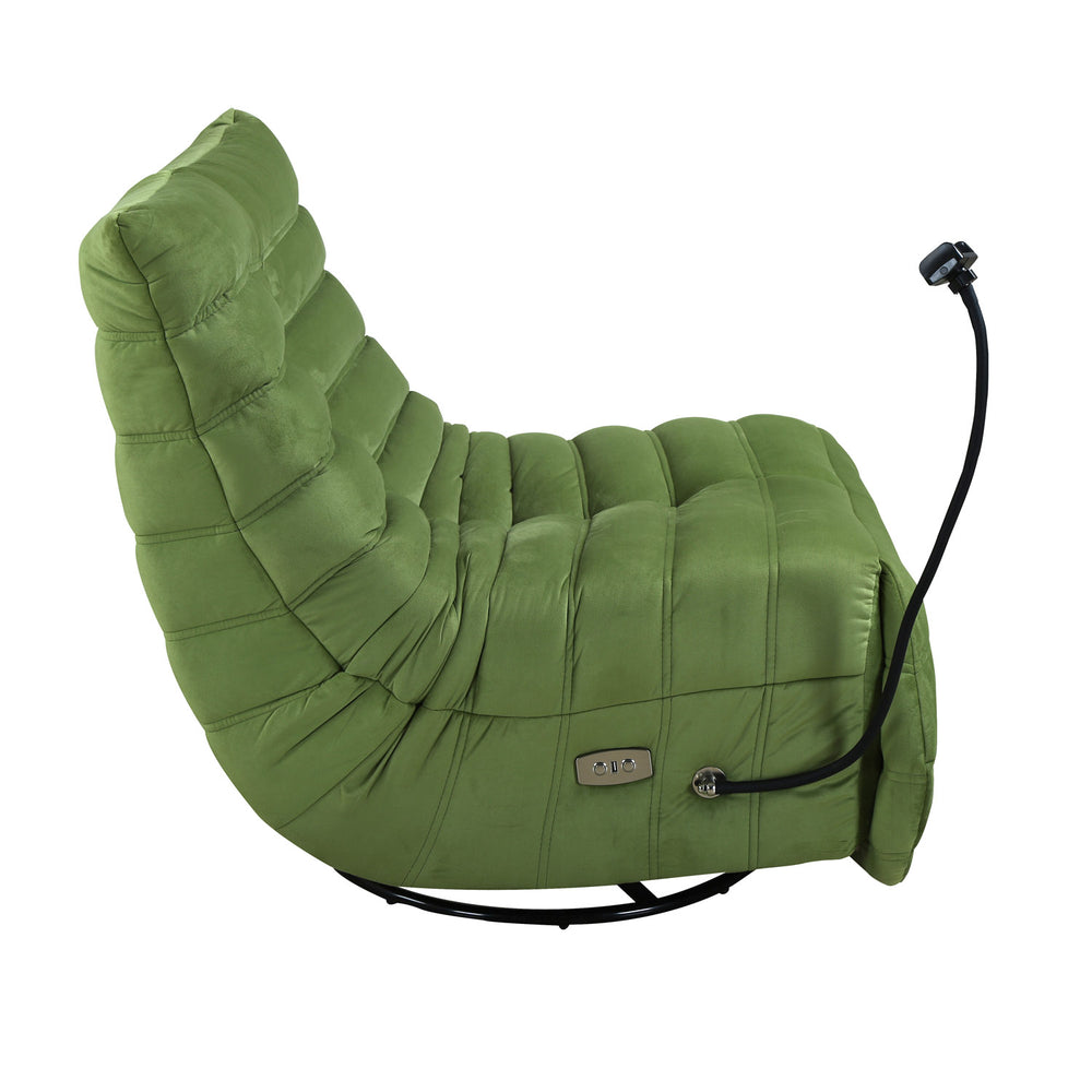 Adore 1 Seater Rocker & Swivel Electric Recliner- Olive