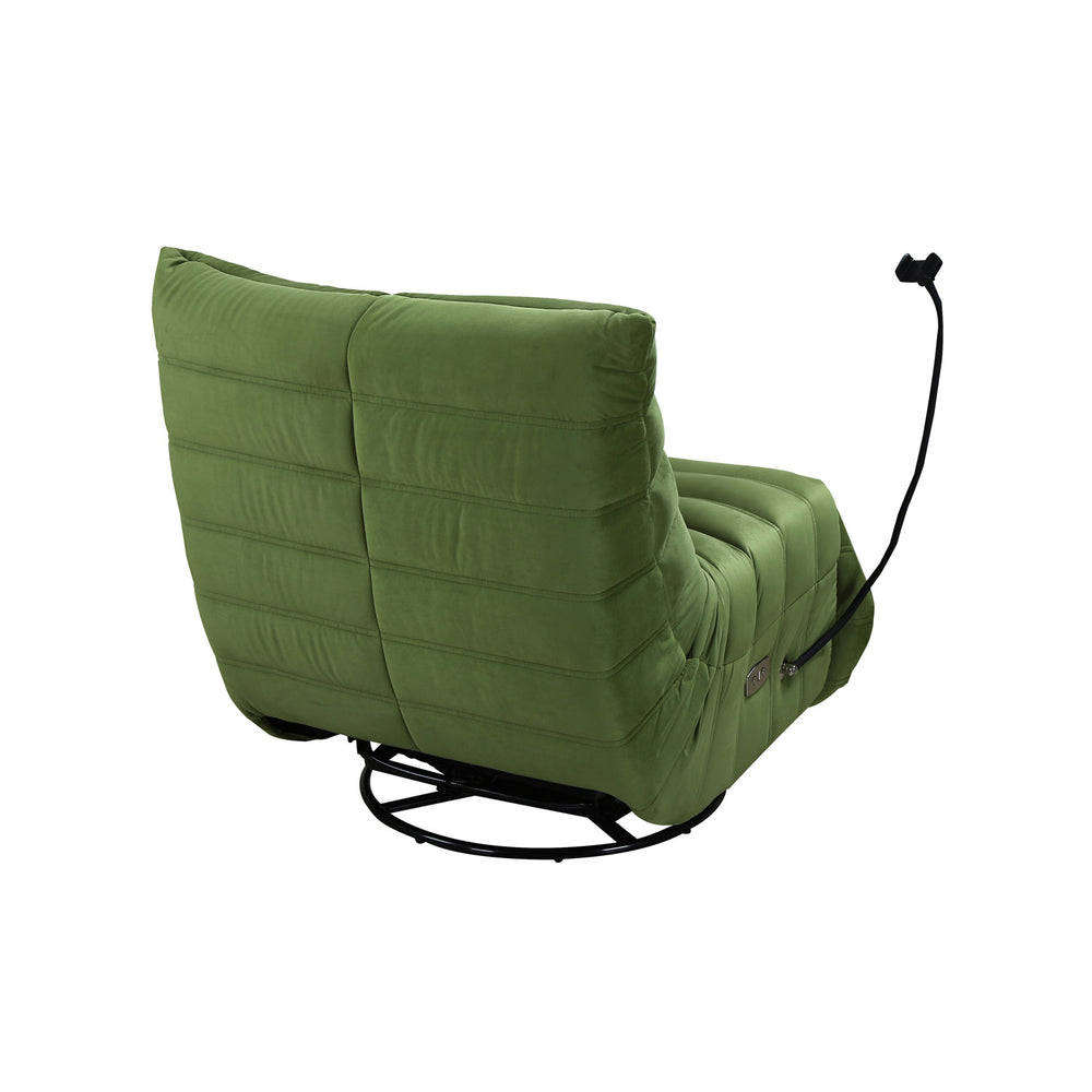 Adore 1 Seater Rocker & Swivel Electric Recliner- Olive