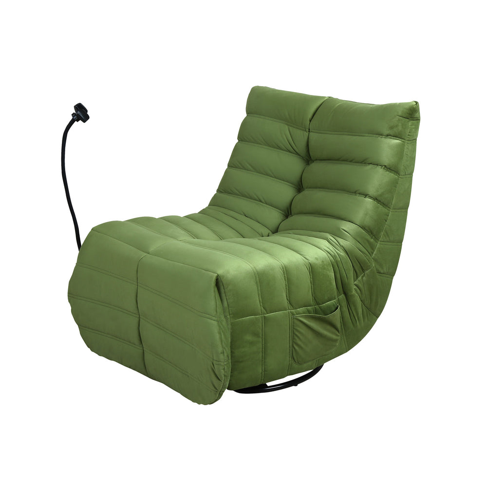 Adore 1 Seater Rocker & Swivel Electric Recliner- Olive