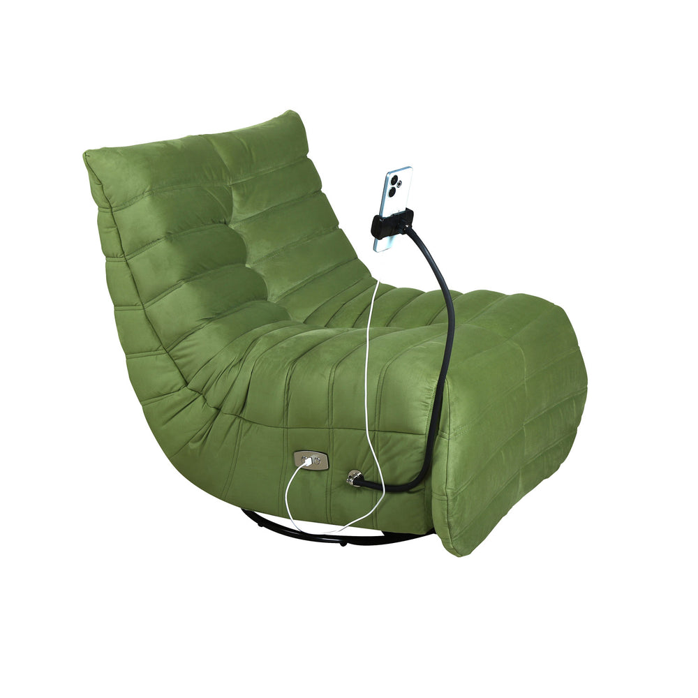 Adore 1 Seater Rocker & Swivel Electric Recliner- Olive