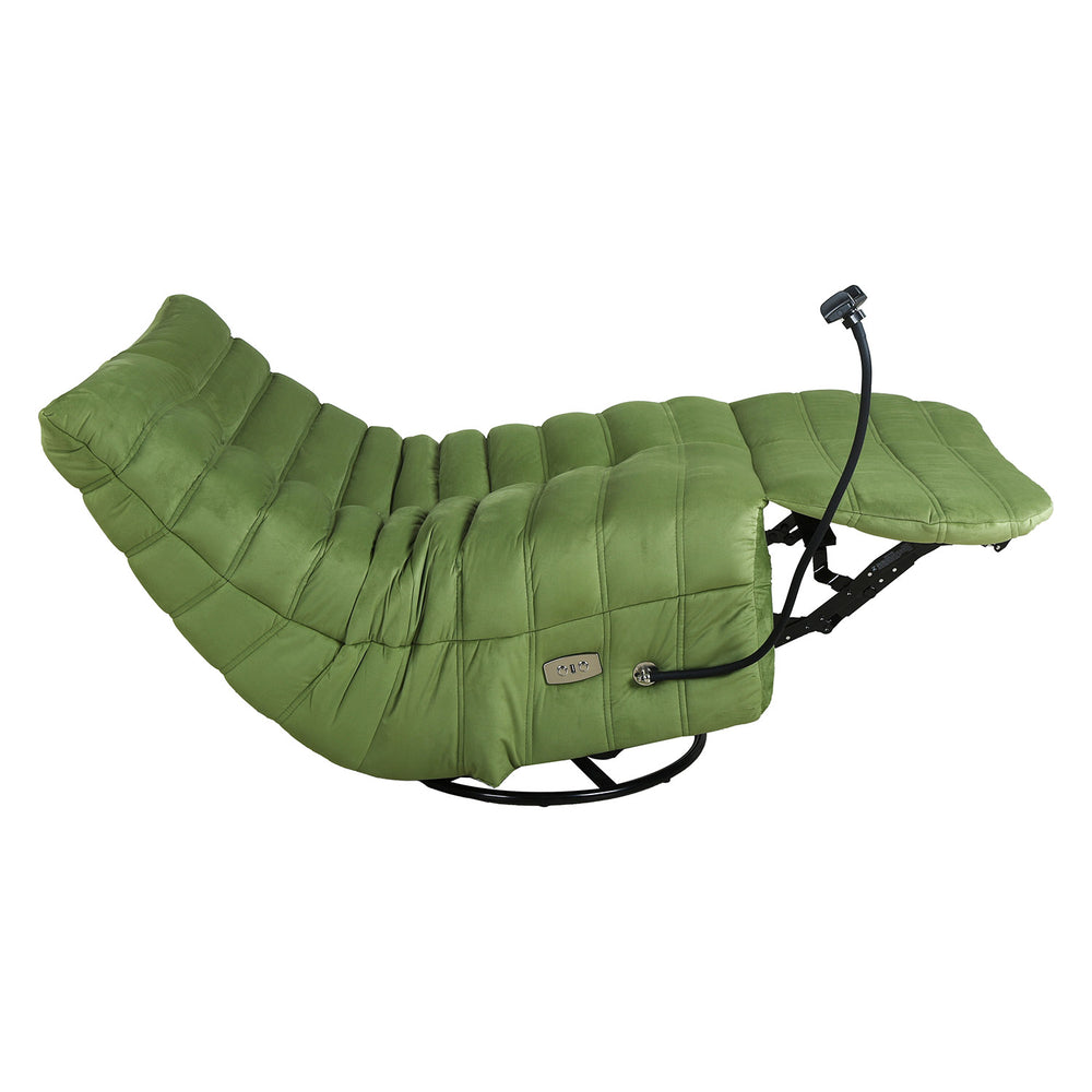 Adore 1 Seater Rocker & Swivel Electric Recliner- Olive