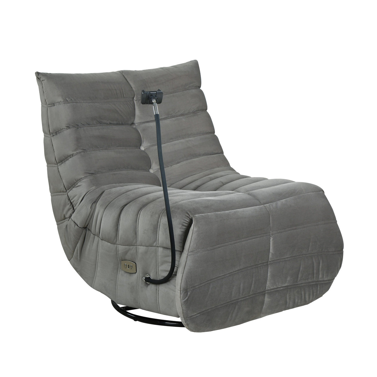 Adore 1 Seater Rocker & Swivel Electric Recliner (Grey)