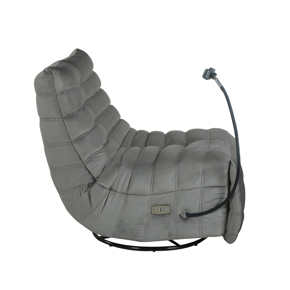 Adore 1 Seater Rocker & Swivel Electric Recliner- Grey