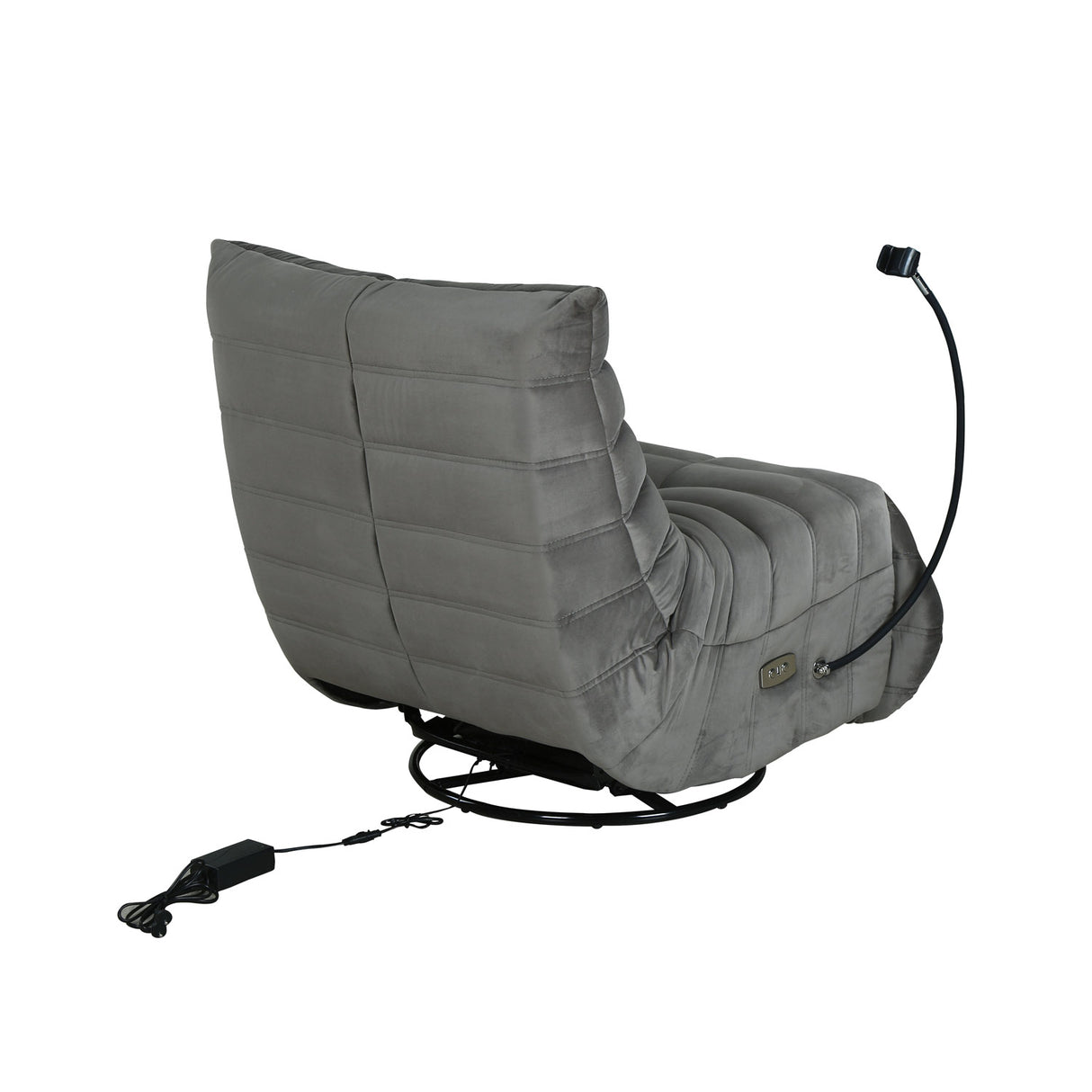 Adore 1 Seater Rocker & Swivel Electric Recliner (Grey)