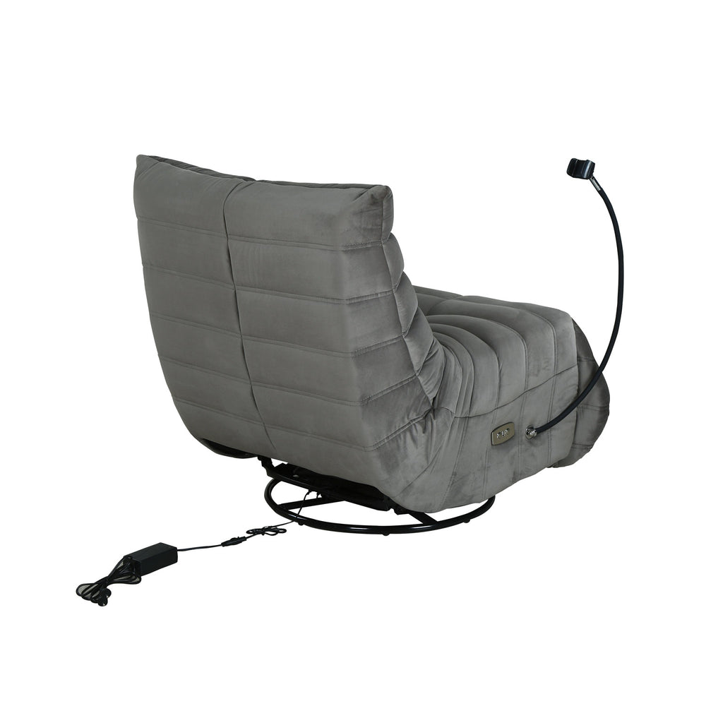 Adore 1 Seater Rocker & Swivel Electric Recliner- Grey