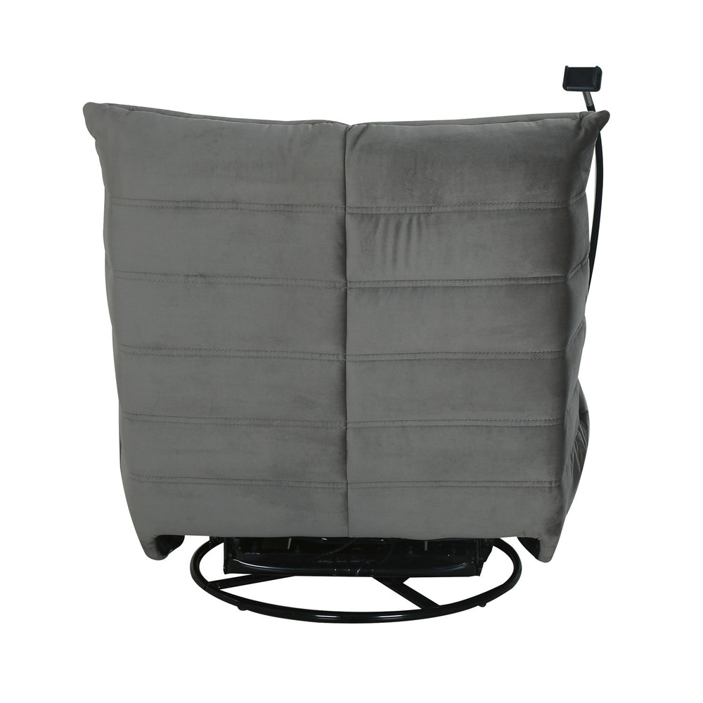 Adore 1 Seater Rocker & Swivel Electric Recliner- Grey