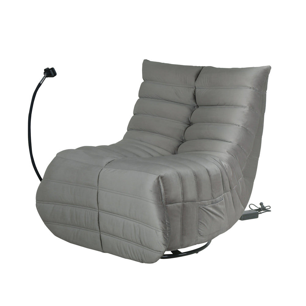 Adore 1 Seater Rocker & Swivel Electric Recliner- Grey