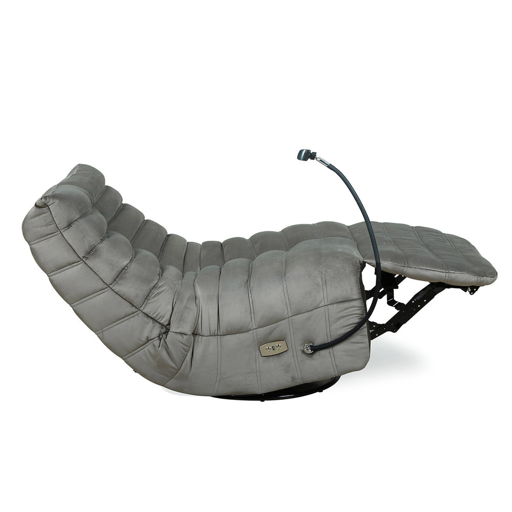 Adore 1 Seater Rocker & Swivel Electric Recliner- Grey