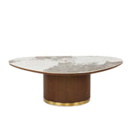 Empera Sintered Top Center Table (Walnut & Beige)