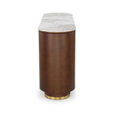 Empera Sintered Top Buffet Sideboard Cabinet (Walnut & Beige)