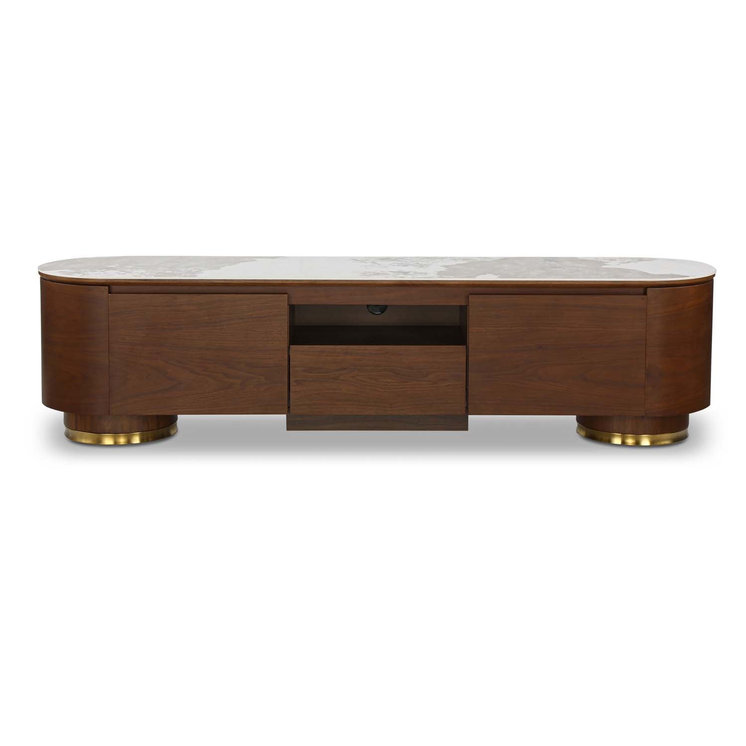 Empera Sintered Top TV Unit (Walnut & Beige)