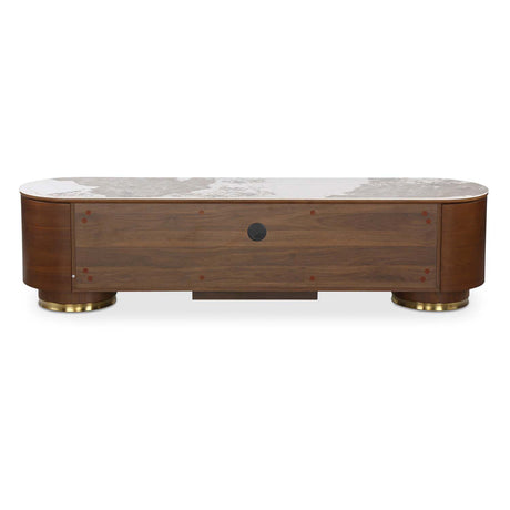 Empera Sintered Top TV Unit (Walnut & Beige)