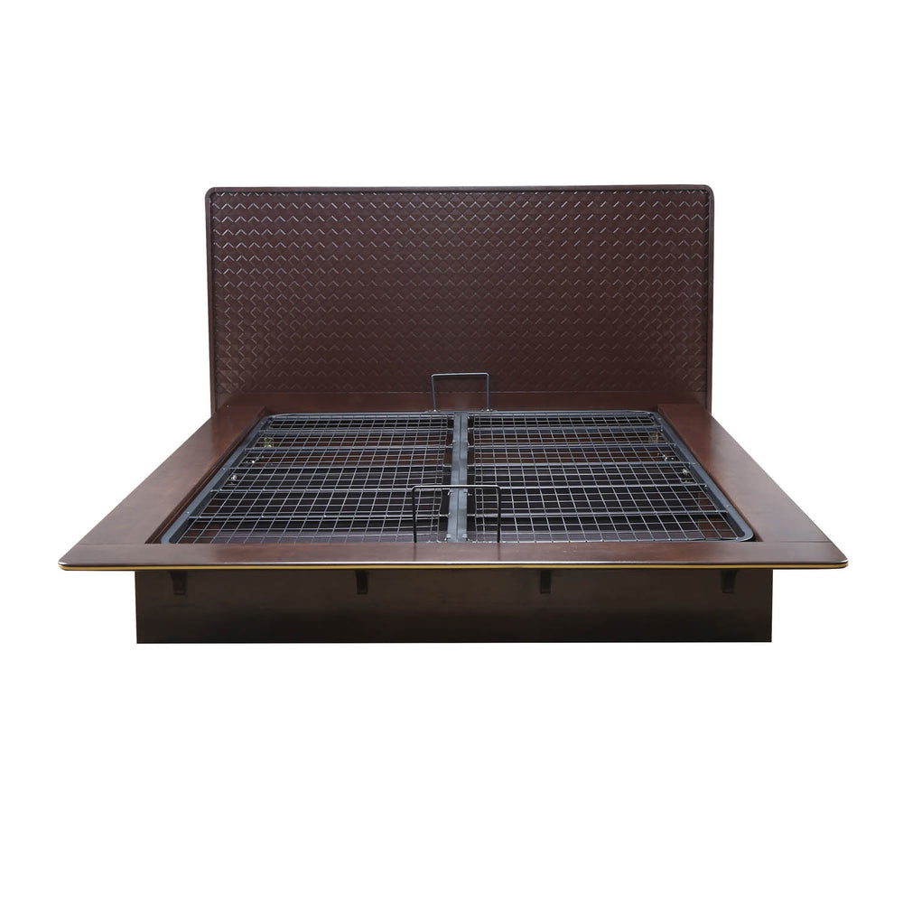 Triton King Bed with Hydraulic Storage (Cocoa Brown)