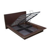 Triton Queen Bed with Hydraulic Storage (Cocoa Brown)