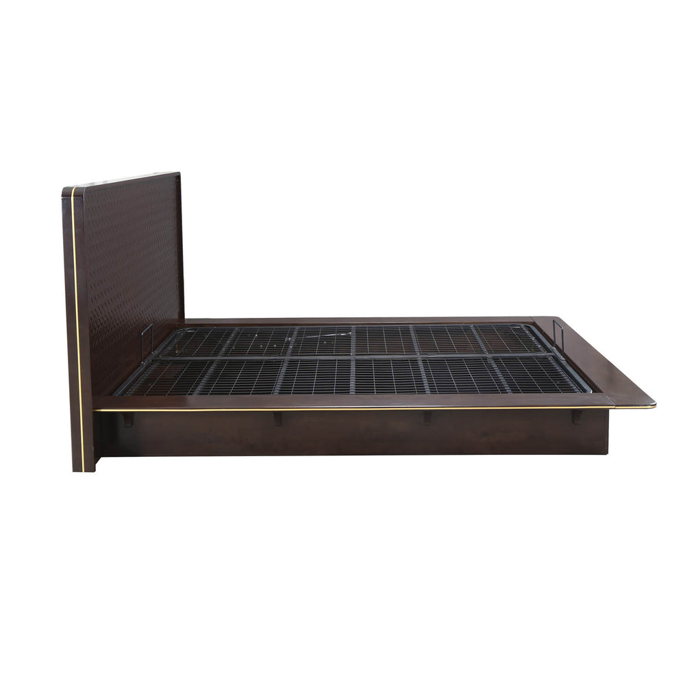 Triton Queen Bed with Hydraulic Storage (Cocoa Brown)