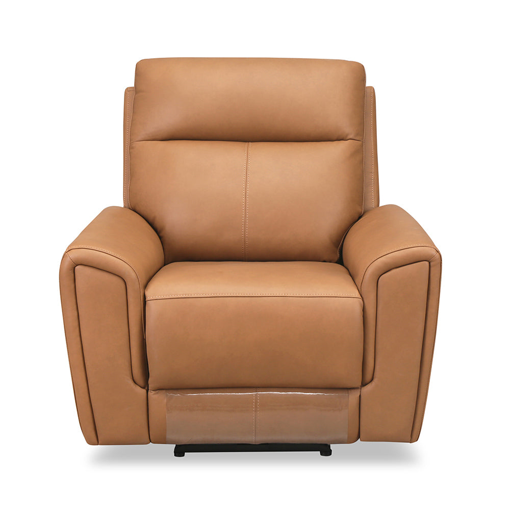Venosa 1 Seater Electric Recliner Sofa- Tan