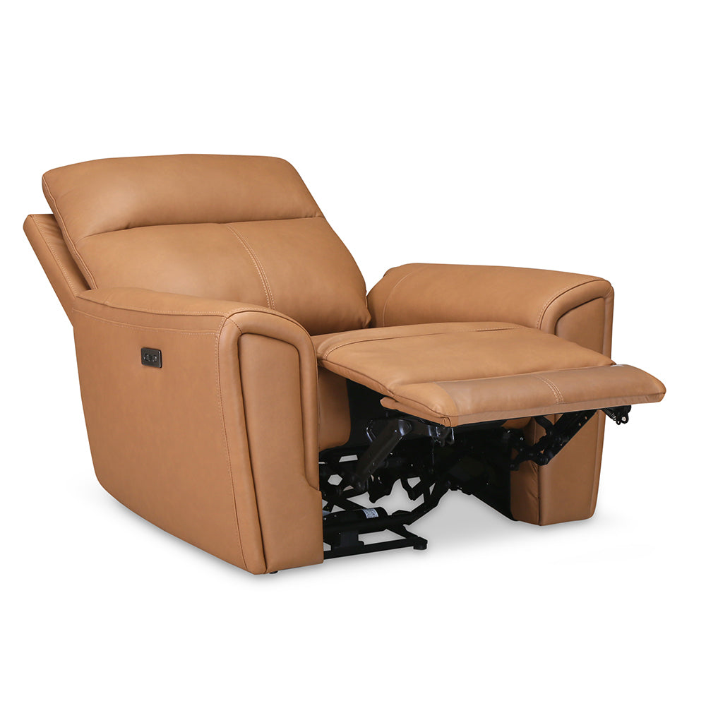 Venosa 1 Seater Electric Recliner Sofa- Tan