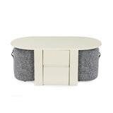 Nix Center Table (Ivory White)