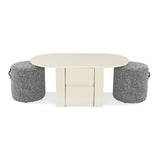 Nix Center Table (Ivory White)