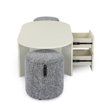 Nix Center Table (Ivory White)