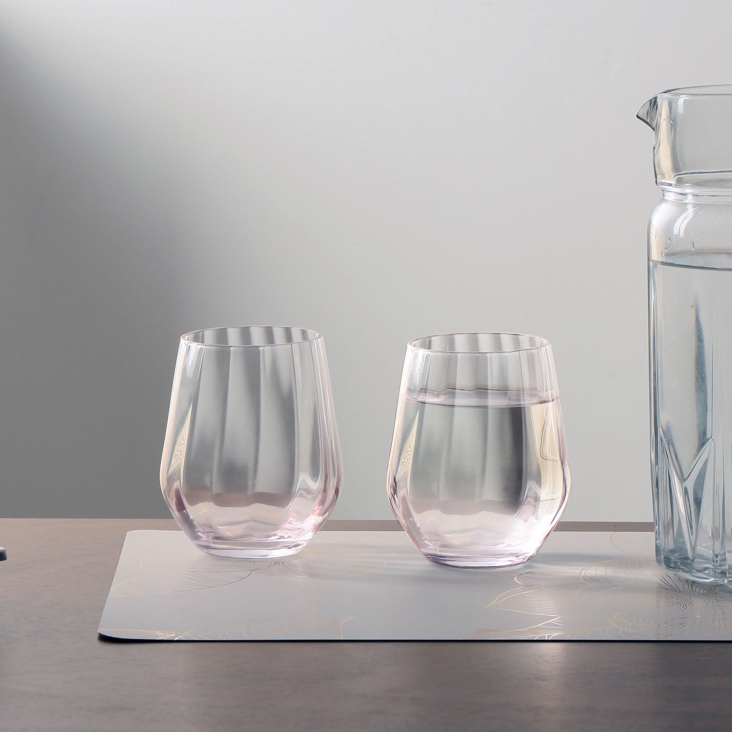 Kimberly 450 ml Water Glass Tumblers Set of 4 (Transparent)
