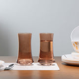 Nilkamal Atelier 430 ml Highball Glasses Set of 4 (Brown)
