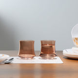 Nilkamal Atelier 360 ml Water Glass Tumblers Set of 4 (Brown)