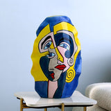 Decorative Wavy Oval Hand Painted Ceramic Vase (Multicolor)