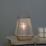 Nilkamal Trapeze Metal Glass Candle - 02