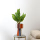 Stripes Design Decorative Dolomite Planter (Brown & Blue)