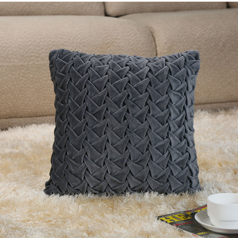 Criss Cross Knot Pattern Cotton Velvet 16