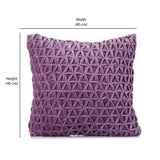 Star Knot Pattern Cotton Velvet 16" x 16" Filled Cushion (Purple)