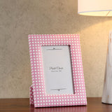 Nilkamal Checkered Table Photo Frame (Pink, 4 x 6 Inch)