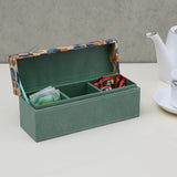 Nilkamal Geometric Three Section Utility Organiser Box (Green)