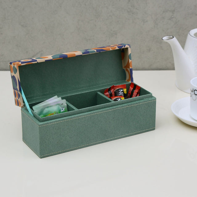 Nilkamal Geometric Three Section Utility Organiser Box (Green)