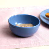 Stoneware Serving Dip Bowl -Blue Matt