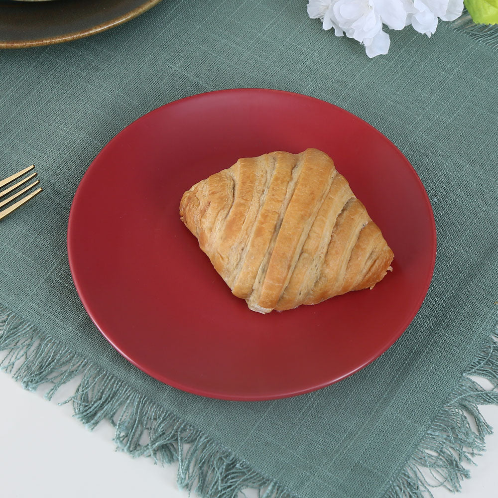 Stoneware Quarter Plate- Red Matt