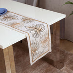 Decorative Leaf Design Cotton Table Runner (120 x 33 cm, Multicolor)